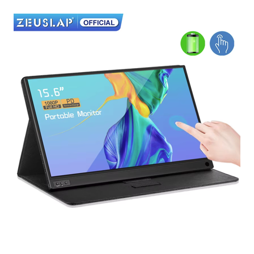 Bild von Tragbarer 15.6 Zoll Touchscreen Monitor: Praktisches Display für unterwegs
