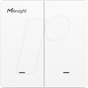 Bild von Milesight IoT Wall Switch, WS502-868M-3W-W11-EU LoRaWAN / 3-wire / 2 button (WS502-868M-3W-W11-EU)