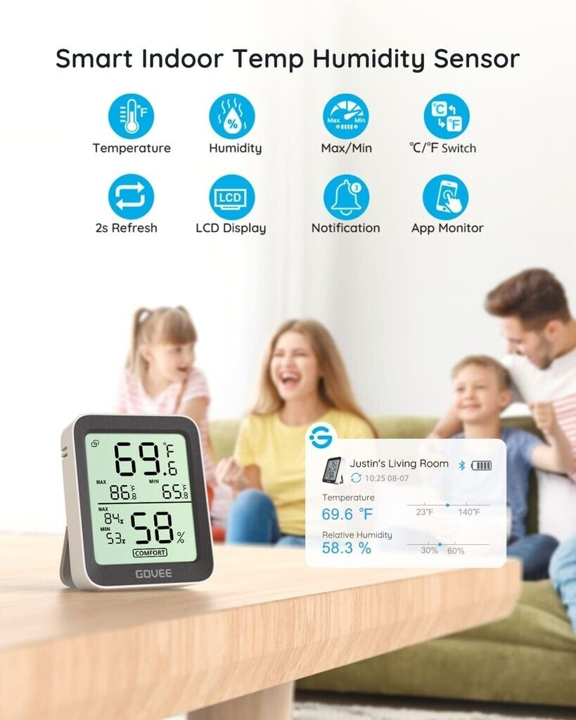 Bild von Govee Bluetooth Thermometer Hygrometer with Screen Funk-Thermo-/Hygrometer