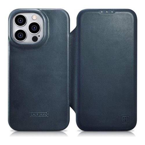 Bild von iCarer CE Oil Wax Premium Leather Folio Case für iPhone 14 Pro Max
