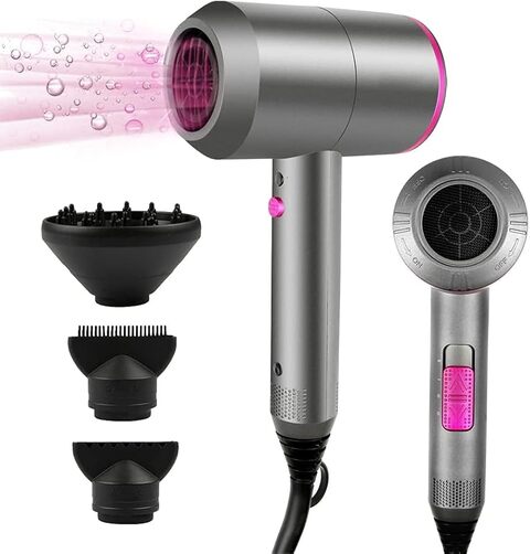 Bild von HappyGoo Ionen Haartrockner Kaltstufe AC-Motor 2000W grau