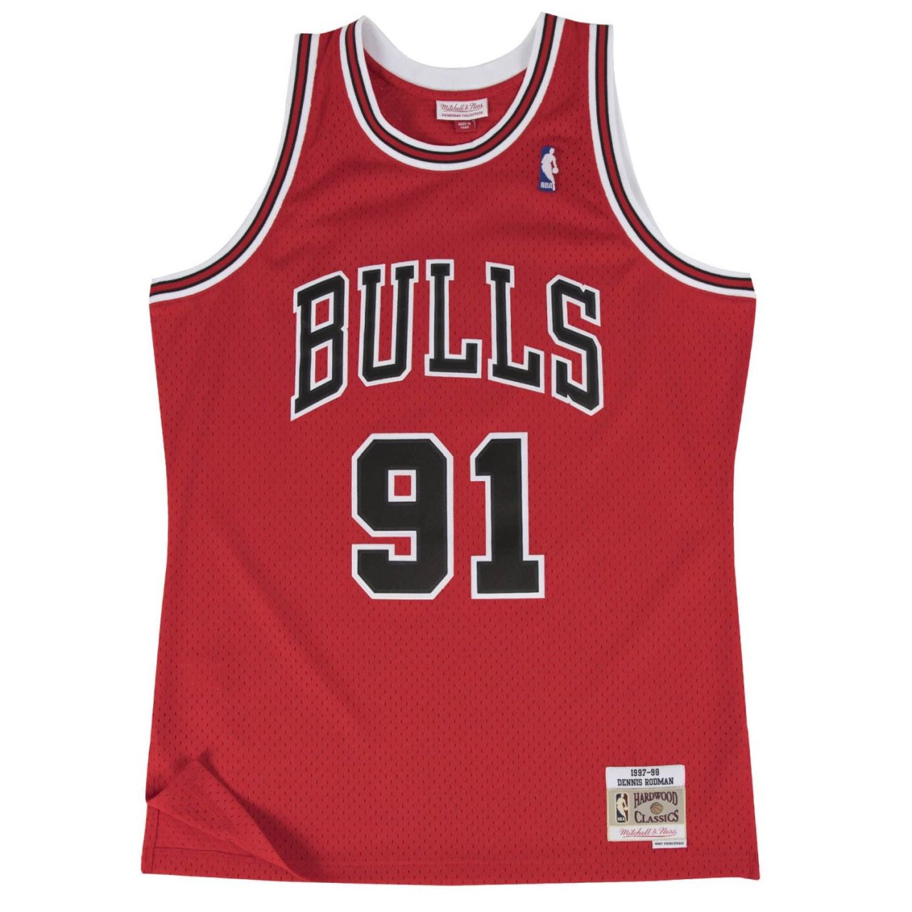 Bild von Mitchell & Ness, Herren, Sportshirt, Swingman Jersey Chicago Bulls 199798 Dennis Rodman (M), Rot, M