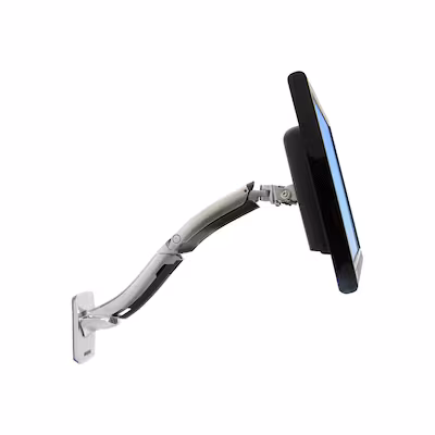 Bild von Ergotron MX Wall Mount LCD Arm - Befestigungskit (Gelenkarm, Tischhalterung, flache Halterung für Adapterplatte) für LCD-Display - Aluminium, Stahl - Polished Aluminum - Bildschirmgröße: bis zu 76,20cm (30)  - Montageschnittstelle: 100 x 100 mm, 75 x 75 mm - Wandmontage möglich (45-228-026)