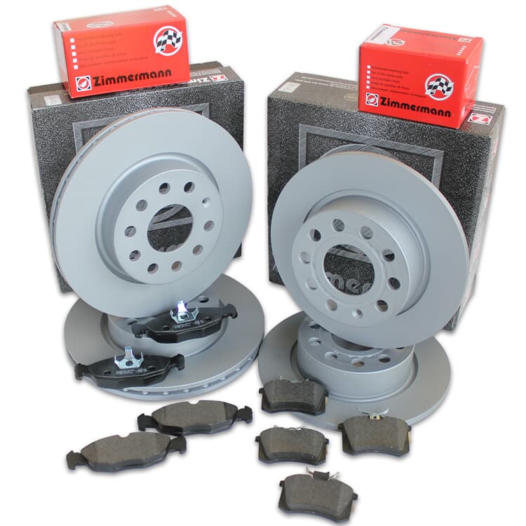 Bild von Zimmermann Bremsscheiben+Bremsbel?ge vorne+hinten Audi A3 Seat Leon Skoda Octavia VW Golf Touran Eos