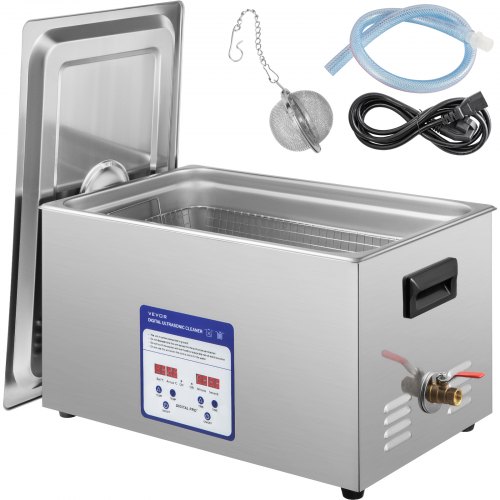 Bild von VEVOR Ultraschallreinigungsgerät 30L Ultraschallreinigungsmaschine 40kHz Ultraschallreiniger 10 Sätze Wandler Ultraschallgerät RT-80℃ Geeignet zur Reinigung von Schmuck Brillen Uhren Metallwerkzeugen
