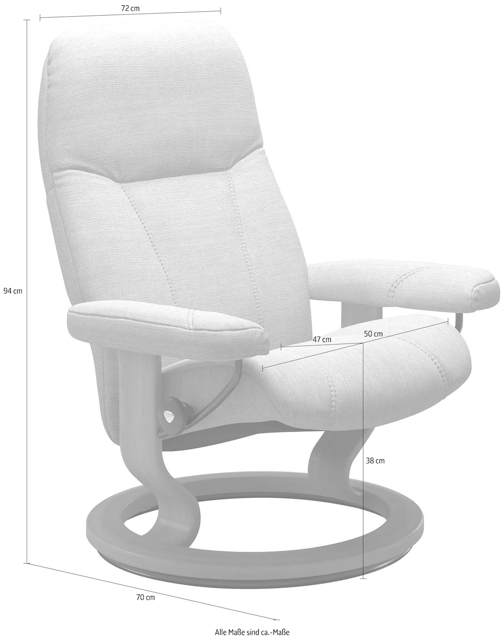 Bild von Stressless® Relaxsessel »Consul«, mit Classic Base, Größe S, Gestell Eiche