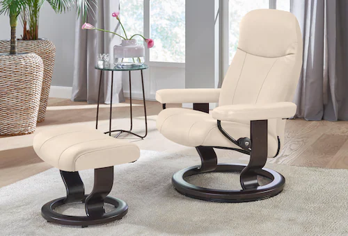 Bild von Stressless® Relaxsessel »Garda«, (Set, Relaxsessel mit Hocker), mit Hocker, mit Classic Base, Größe L, Gestell Wenge