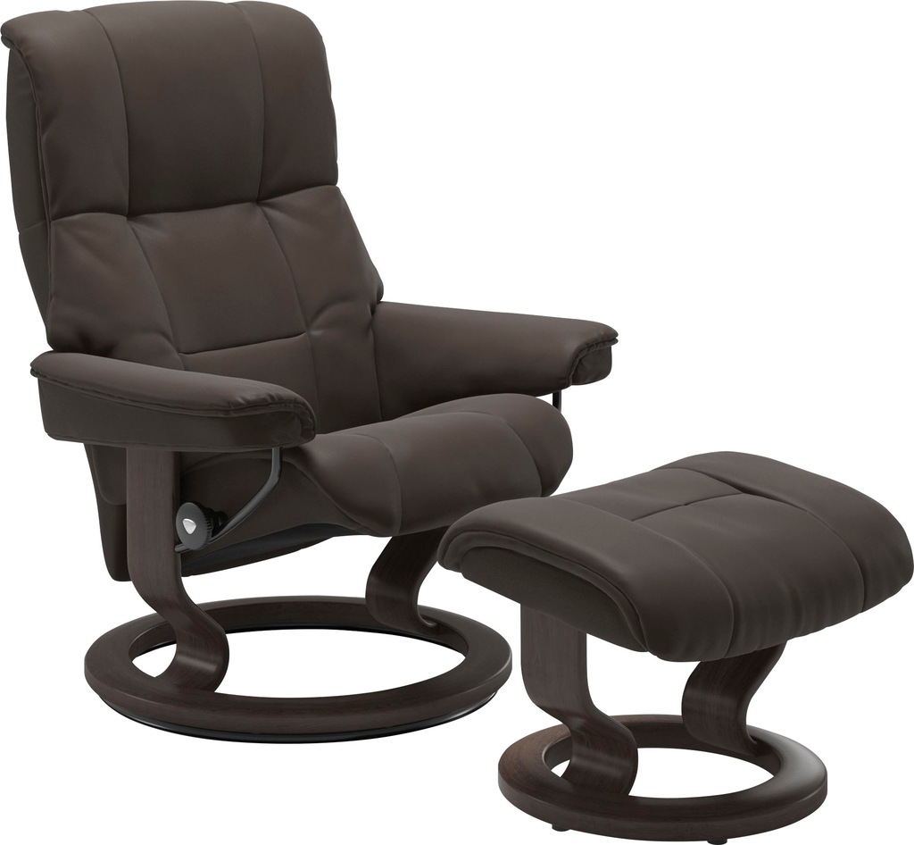 Bild von Stressless® Relaxsessel »Mayfair«, (Set, Relaxsessel mit Hocker), mit Hocker, mit Classic Base, Größe S, M & L, Gestell Wenge