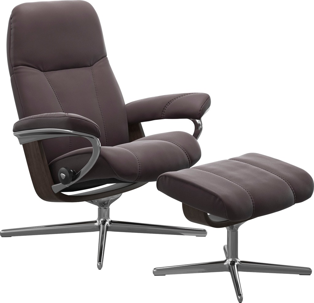 Bild von Stressless® Relaxsessel »Consul«, mit Cross Base, Größe S, M & L, Holzakzent Wenge