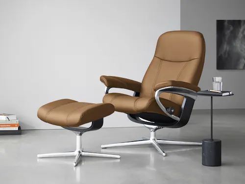 Bild von Stressless® Relaxsessel »Consul«, mit Cross Base, Größe S, M & L, Holzakzent Schwarz