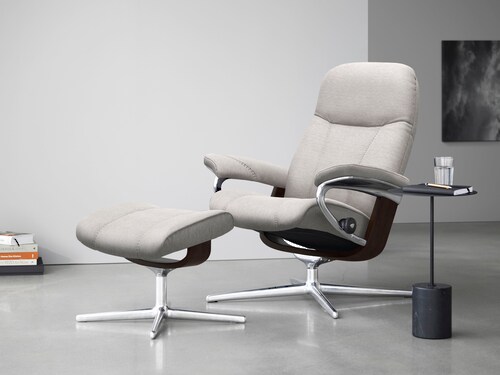 Bild von Stressless® Fußhocker »Consul«, mit Cross Base, Größe S, M & L, Holzakzent Braun