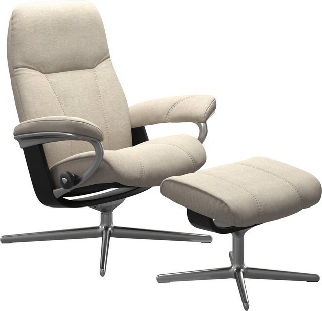 Bild von Stressless® Fußhocker »Consul«, mit Cross Base, Größe S, M & L, Holzakzent Schwarz