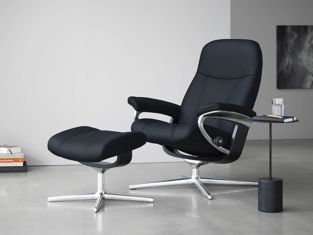 Bild von Stressless® Relaxsessel »Consul«, mit Cross Base, Größe S, M & L, Holzakzent Schwarz