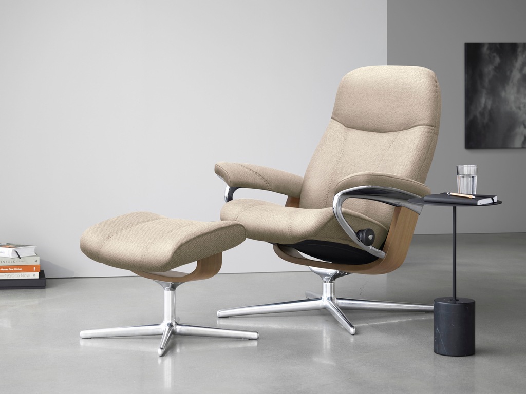 Bild von Stressless® Relaxsessel »Consul«, mit Cross Base, Größe S, M & L, Holzakzent Eiche