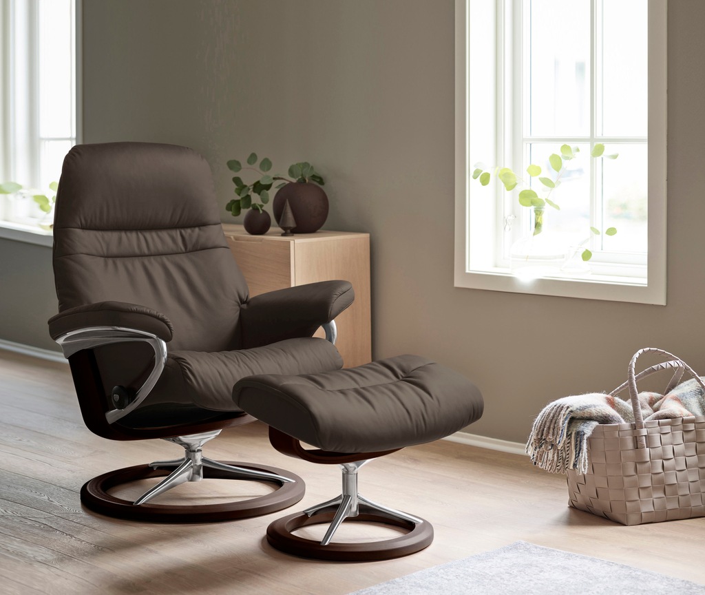 Bild von Stressless® Relaxsessel »Sunrise«, mit Signature Base, Größe L, Gestell Braun