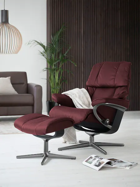 Bild von Stressless® Relaxsessel »Reno«, mit Cross Base, Größe S, M & L, Holzakzent Schwarz