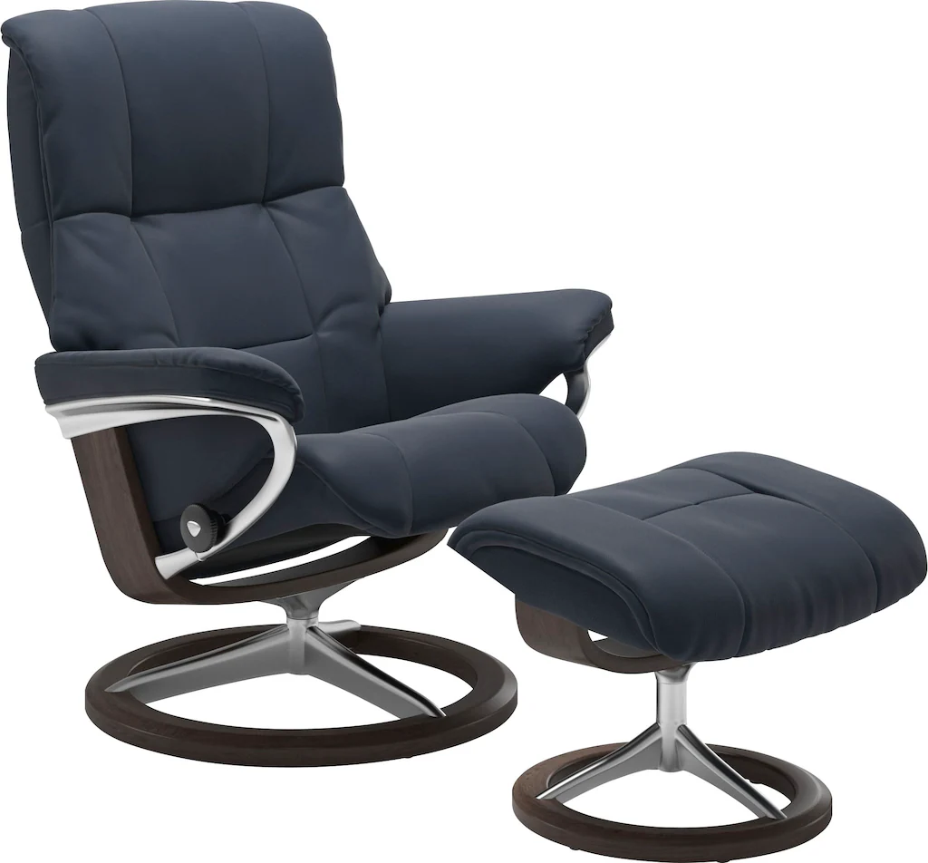 Bild von Stressless® Relaxsessel »Mayfair«, (Set, Relaxsessel mit Hocker), mit Hocker, mit Signature Base, Größe S, M & L, Gestell Wenge
