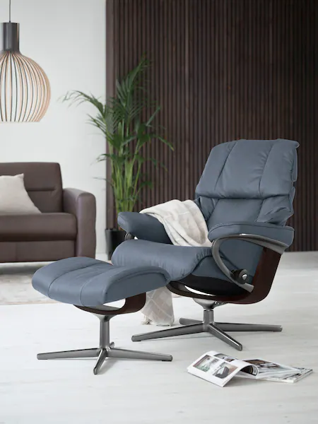 Bild von Stressless® Relaxsessel »Reno«, mit Cross Base, Größe S, M & L, Holzakzent Braun