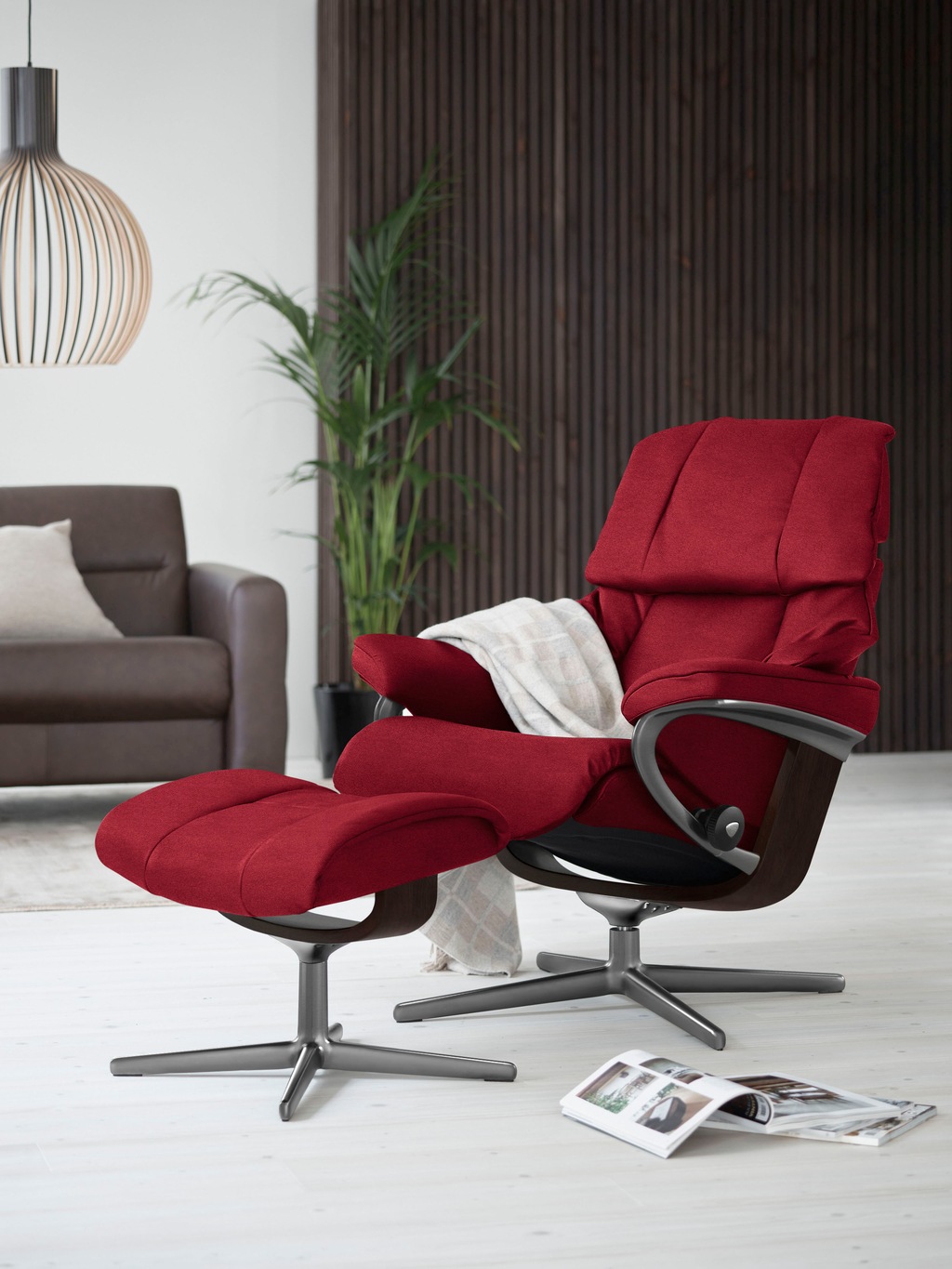Bild von Stressless® Relaxsessel »Reno«, mit Cross Base, Größe S, M & L, Holzakzent Braun