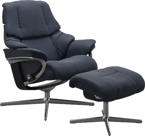 Bild von Stressless® Fußhocker »Reno«, mit Cross Base, Größe S, M & L, Holzakzent Schwarz