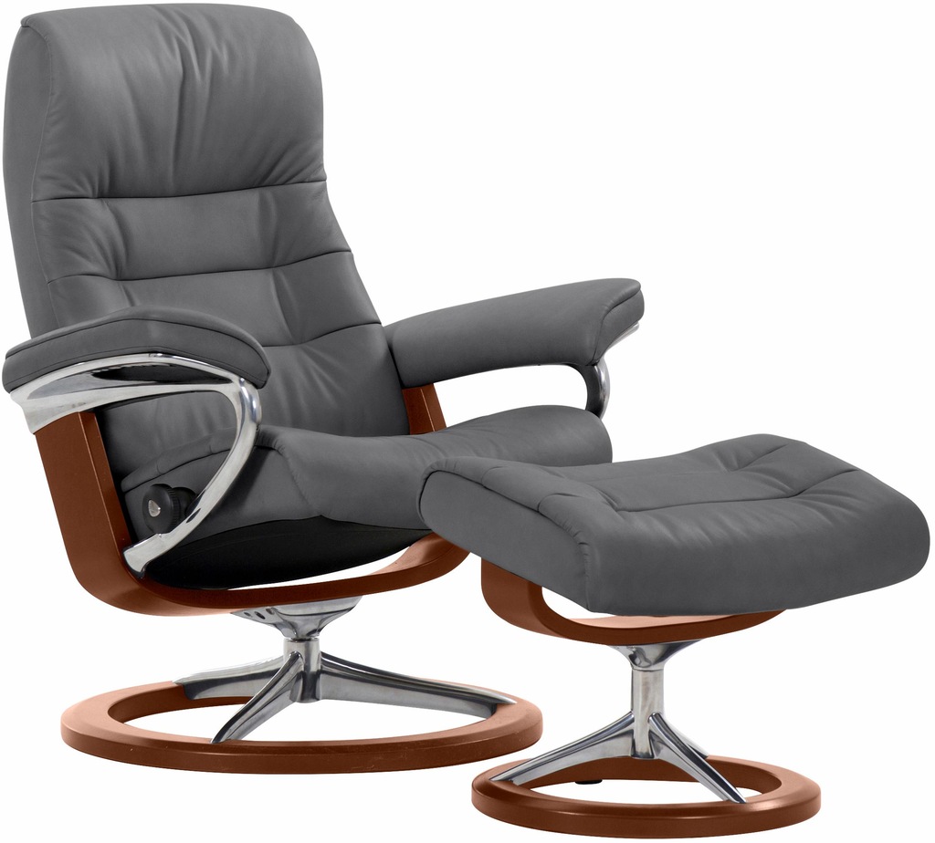 Bild von Stressless® Relaxsessel »Opal«, (Set, Relaxsessel mit Hocker), mit Hocker, mit Signature Base, Größe M, mit Schlaffunktion