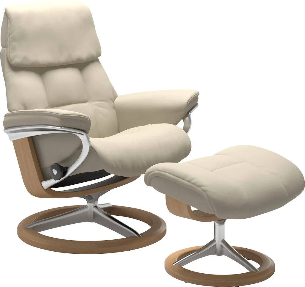 Bild von Stressless® Relaxsessel »Ruby«, mit Signature Base, Größe M, Gestell Eiche, Wenge, Braun & Schwarz