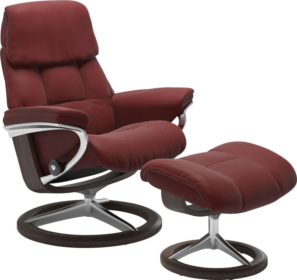 Bild von Stressless® Hocker »Ruby«, mit Signature Base, Gestell Eiche, Wenge, Braun & Schwarz