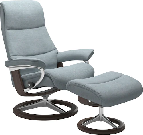 Bild von Stressless® Relaxsessel »View«, (Set, Relaxsessel mit Hocker), mit Signature Base, Größe M,Gestell Wenge