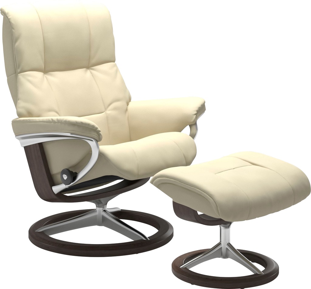 Bild von Stressless® Relaxsessel »Mayfair«, (Set, Relaxsessel mit Hocker), mit Hocker, mit Signature Base, Größe S, M & L, Gestell Wenge