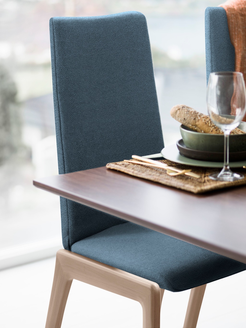 Bild von Stressless® Polsterstuhl »Laurel«, ROHLEDER Stoff Q2 FARON, High Back, Größe M, mit abgerundeten Beinen in Schwarz
