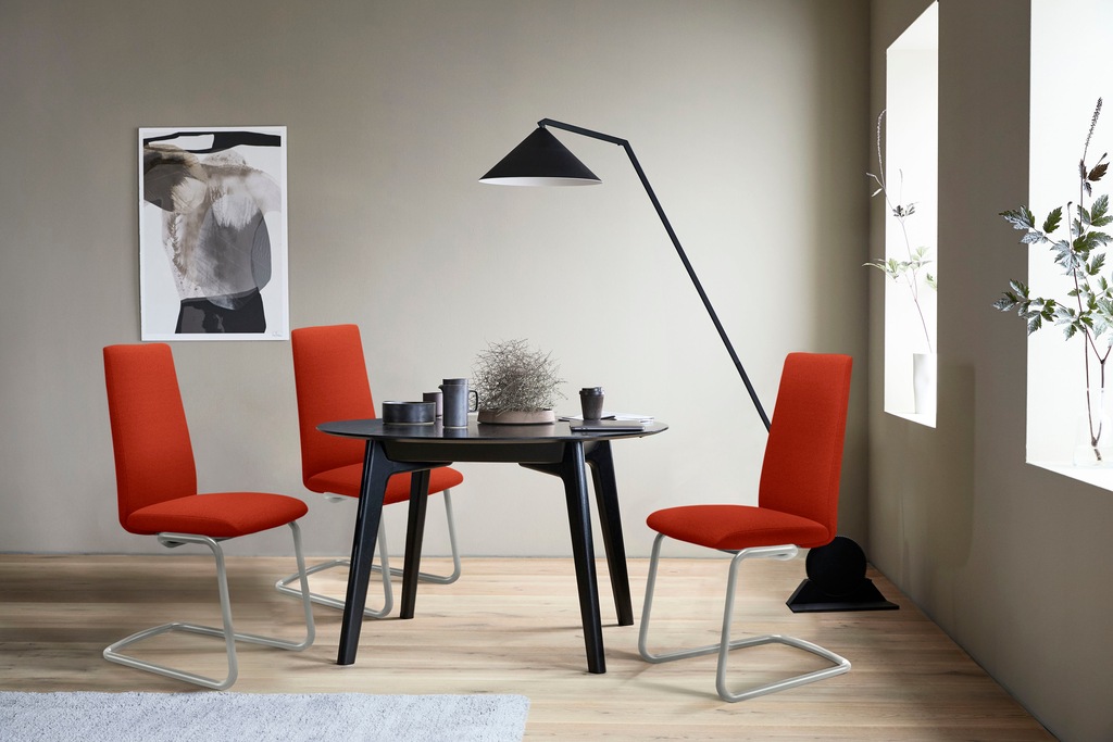 Bild von Stressless® Polsterstuhl Laurel, High Back, Größe M, mit Beinen aus Stahl in Chrom glänzend