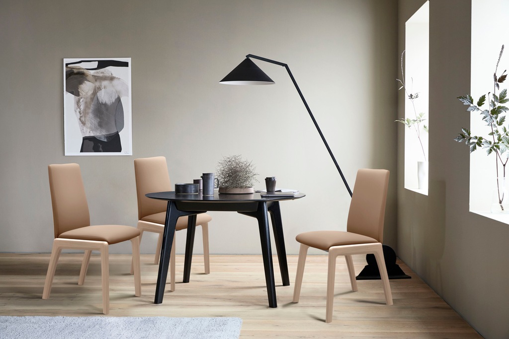 Bild von Stressless® Polsterstuhl »Laurel«, Leder PALOMA, Low Back, Größe L, mit abgerundeten Beinen in Eiche natur