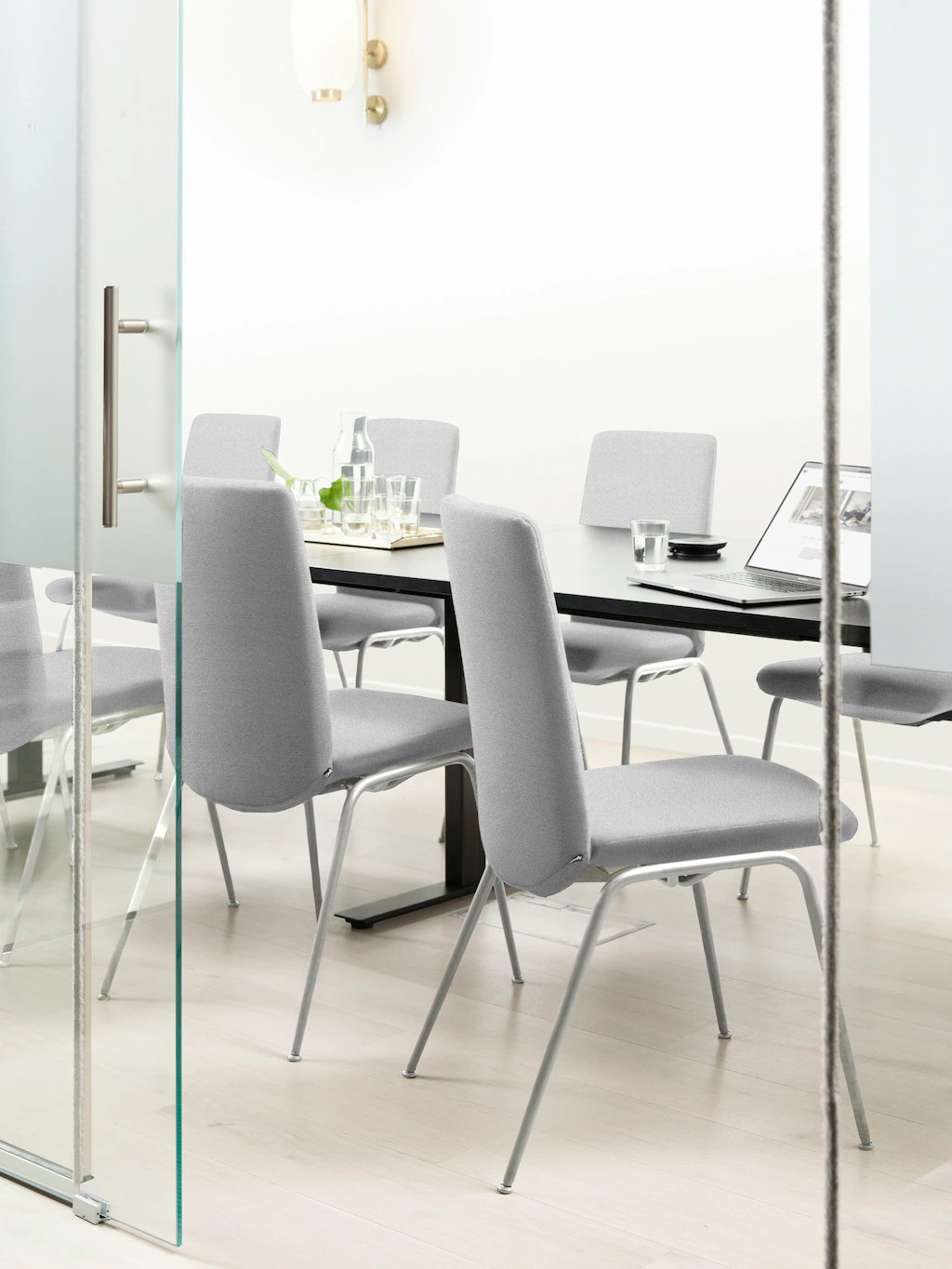 Bild von Stressless® Polsterstuhl »Laurel«, ROHLEDER Stoff Q2 FARON, Low Back, Größe L, mit Beinen aus Stahl in Chrom matt