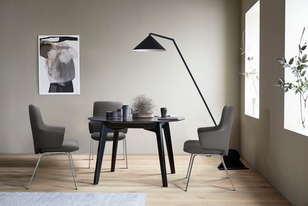 Bild von Stressless® Polsterstuhl »Laurel«, Leder PALOMA, Low Back mit Armlehne, Größe L, mit Beinen aus Stahl in Chrom glänzend