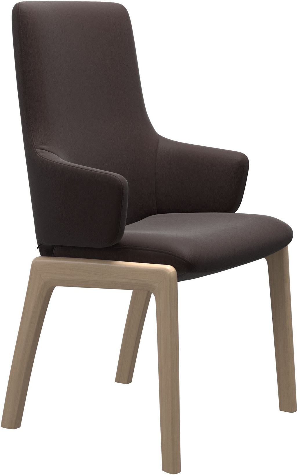 Bild von Stressless® Polsterstuhl »Laurel«, Leder PALOMA, High Back mit Armlehne, Größe L, mit abgerundeten Beinen in Eiche