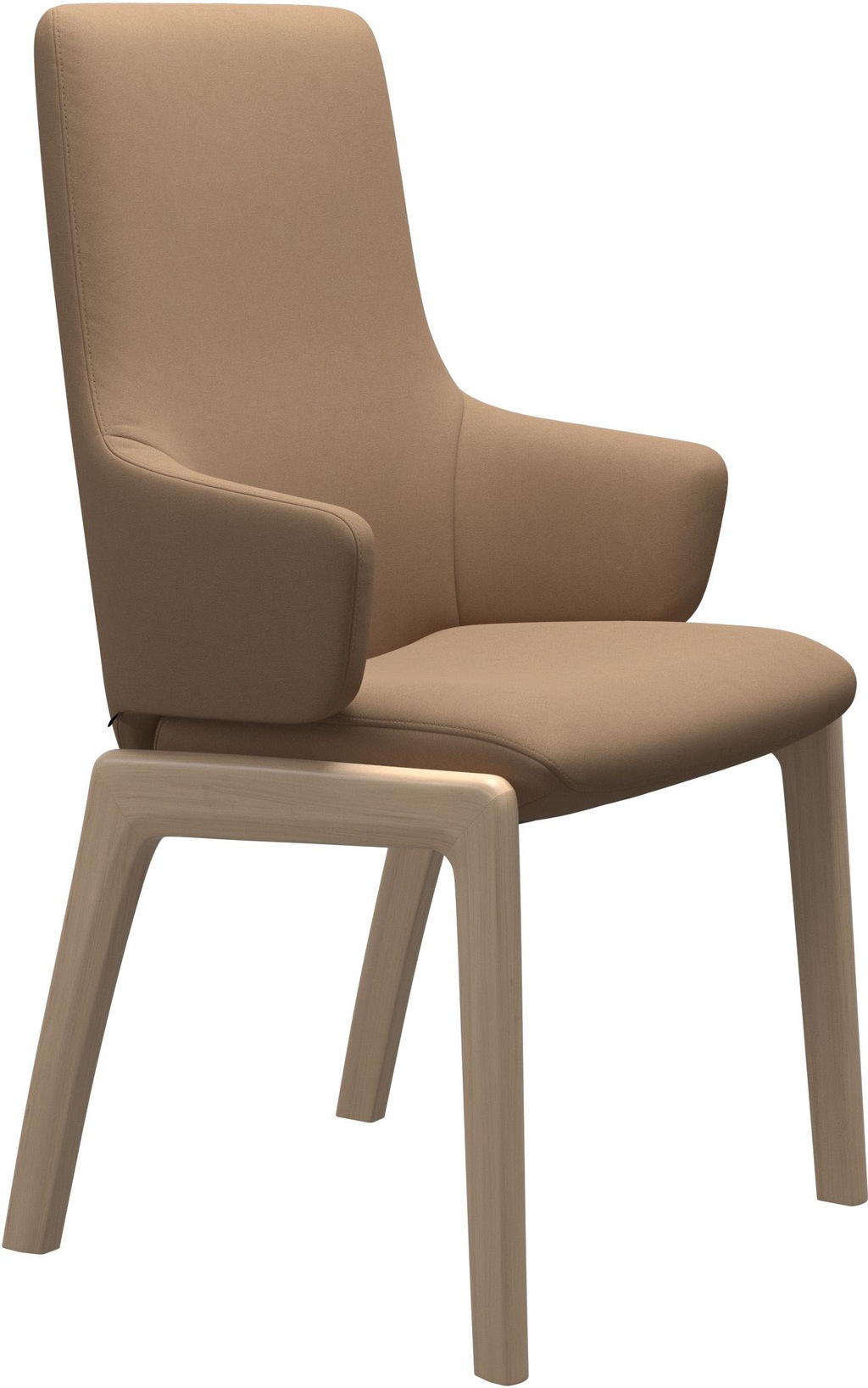 Bild von Stressless® Polsterstuhl »Laurel«, Microfaser DINAMICA, High Back mit Armlehne, Größe L, mit abgerundeten Beinen in Eiche