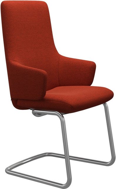 Bild von Stressless® Polsterstuhl »Laurel«, ROHLEDER Stoff Q2 FARON, High Back mit Armlehne, Größe L, mit Beinen aus Stahl in Schwarz matt