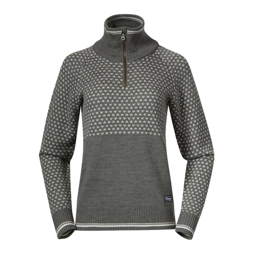 Bild von Bergans Alvdal Wollpullover mit 1/2 Reißverschluss Damen blau
