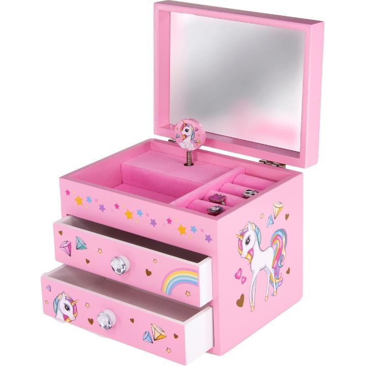 Bild von Tinka Magic, Uhrenbox + Schmuckaufbewahrung, Tinka - Jewelry Box with Music - Unicorn (8-803901)