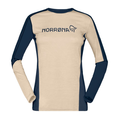 Bild von Norrøna Women's Falketind Equaliser Merino Round Neck - Merinoshirt Gr L beige