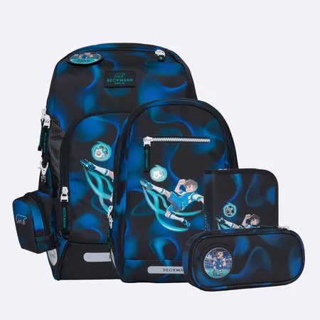 Bild von Beckmann Schulrucksack Active Air (6tlg., inkl. Sportrucksack, Federmappe, Schlamperetui, Regenhülle, Buttons)