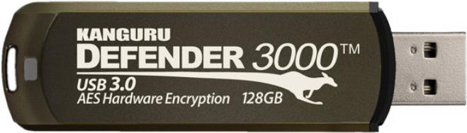 Bild von Kanguru Encrypted Defender 3000 - USB-Flash-Laufwerk - verschlüsselt - 16 GB - USB 3.2 Gen 1 - FIPS 140-2 Level 3 - TAA-konform (KDF3000-16G)