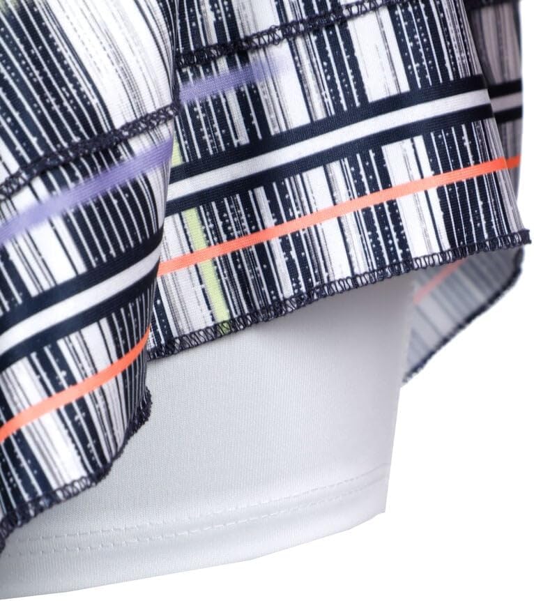 Bild von Lucky In Love Langer elektrischer gesmokter Tennisrock für Damen, Midnight, Blau, X-Klein