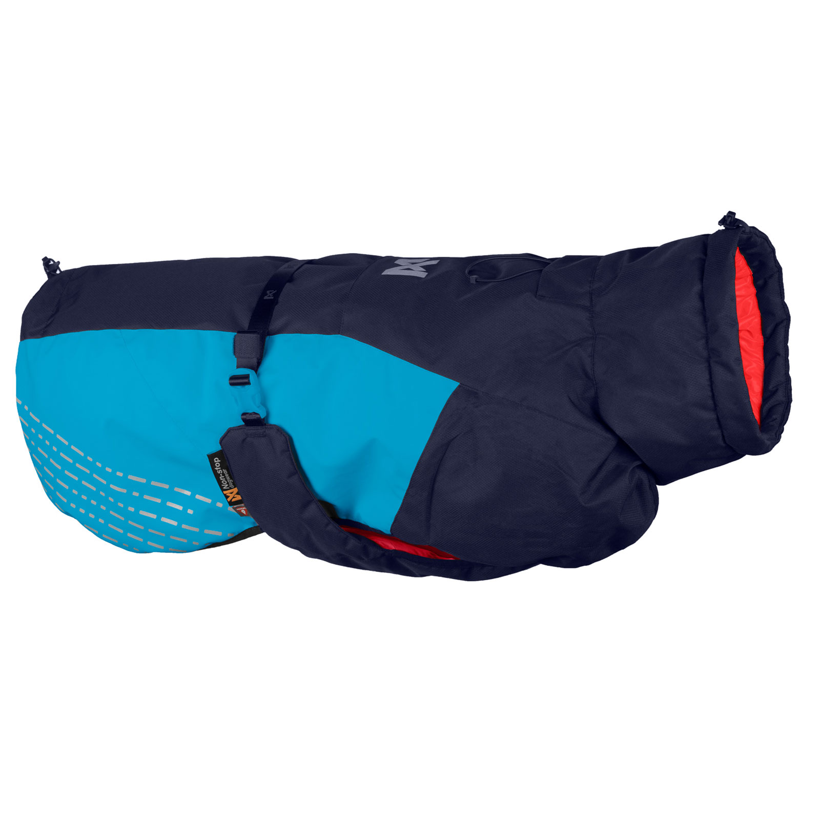 Bild von Non-stop dogwear Hundemantel Hundejacke Glacier Dog Jacket 2.0 marine/türkis/rot