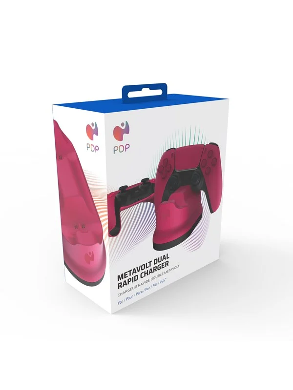 Bild von PDP Metavolt Dual Charger - Cosmic Red - Wired - Sony PlayStation 5