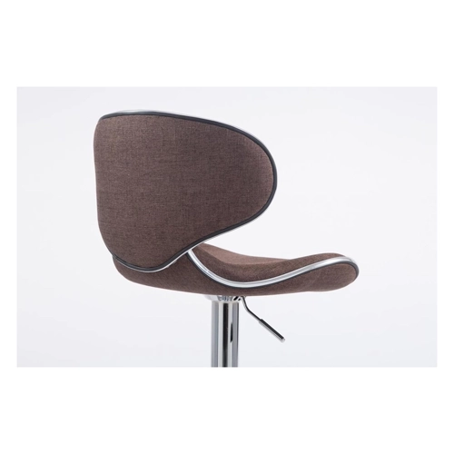 Bild von TPFLiving Barhocker Las Palmas Gestell Metall in Chromoptik Stoff - Dunkelgrau