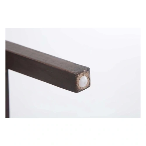 Bild von TPFLiving Barhocker Louisiana Gestell Holz antik dunkel Stoff - Hellgrau