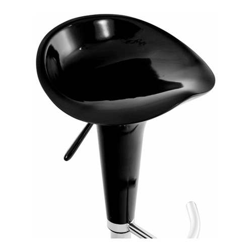 Bild von TPFLiving Barhocker Saddle Gestell Metall in Chromoptik Kunststoff - Grün