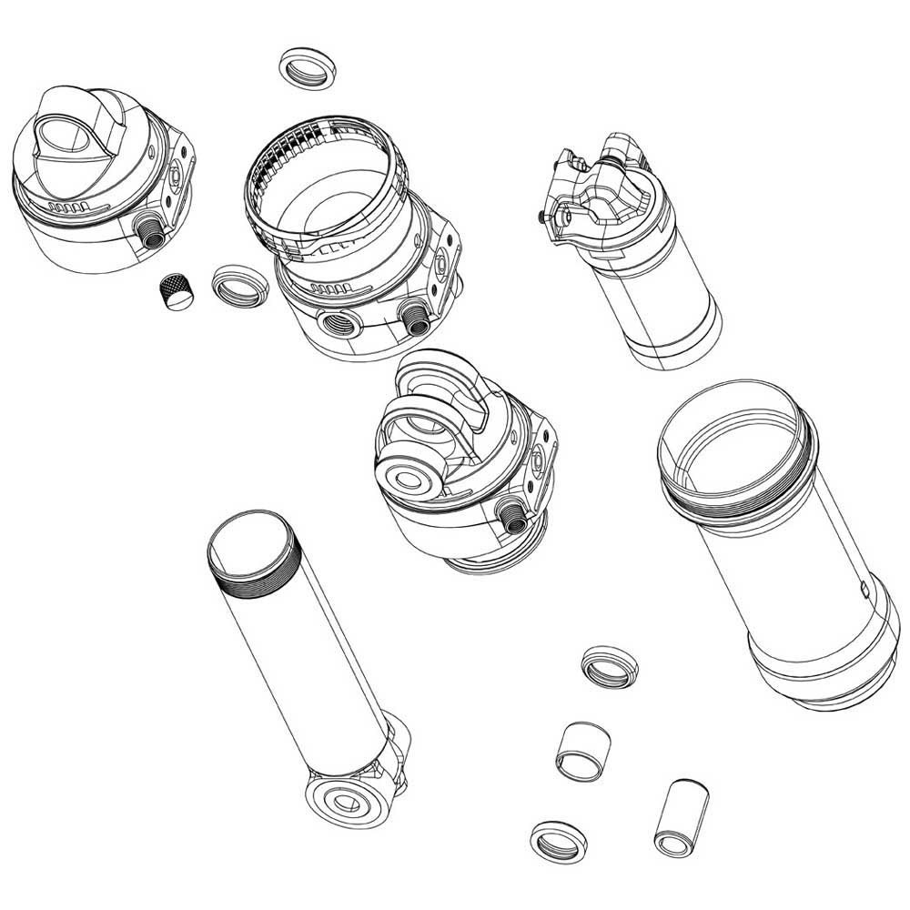 Bild von Rockshox Standard 47.5-55 Mm/super Deluxe Coil B1+ 2023+ Rear Shock Eyelet Kit Silber