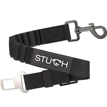 Bild von STUCH Autohundegeschirr Universeller Bungee Sicherheitsgurt für Hunde & Katzen - Hundegurt fürs Auto - Gurt, Nylon, Längenverstellbar 60-80cm, Universell für jede Hunderasse, Universell für fast jedes Auto